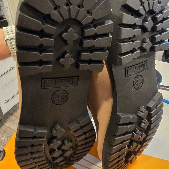 Men's Timberland Premium 6 Waterproof BOOTS Beige Nubuck TB0A2P6W Size 13 NEW - Picture 11 of 13